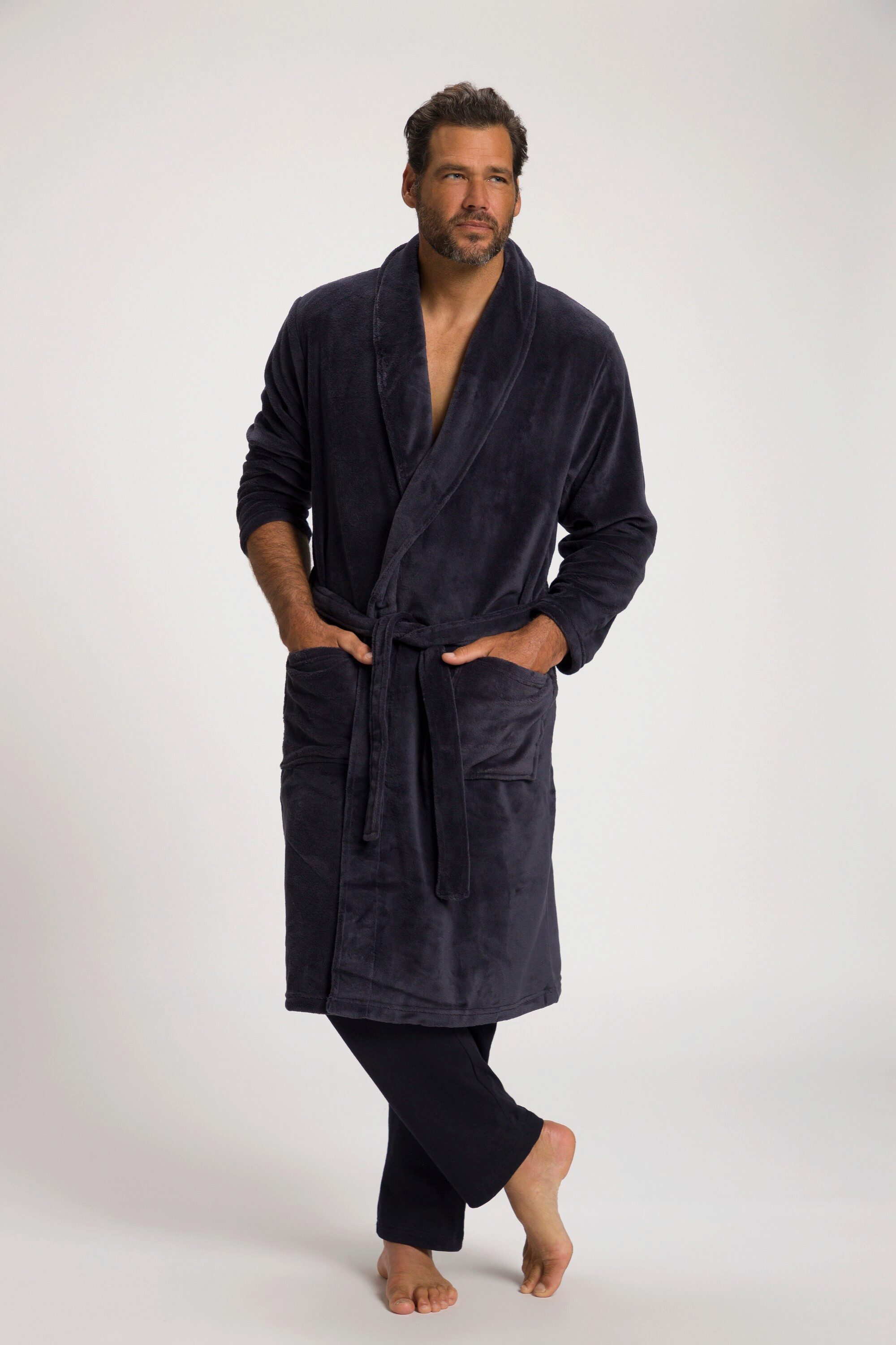JP1880 Bademantel bis 7XL Bademantel Morgenmantel extra weich, Langform, Ma günstig online kaufen