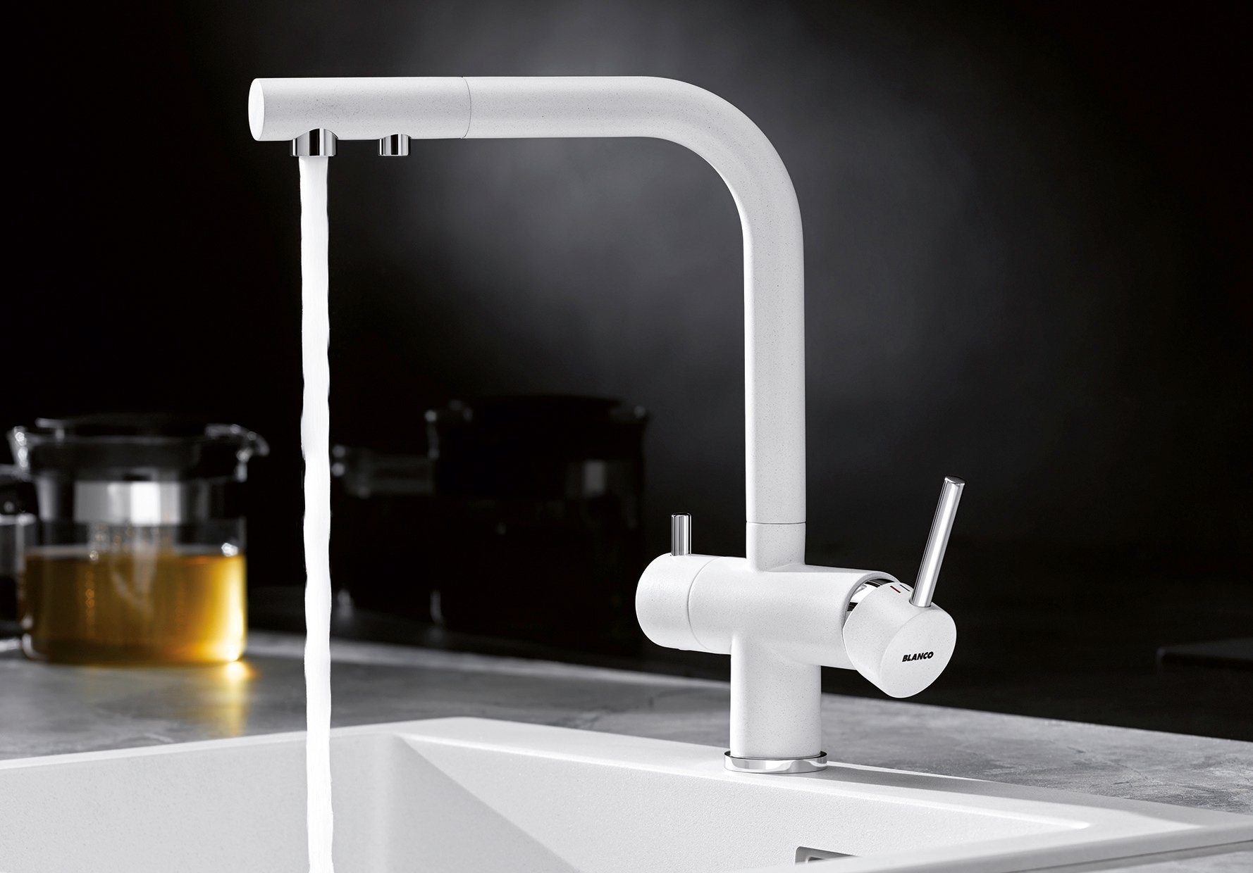 Blanco Küchenarmatur FONTAS II 3-in-1-Armatur für Kalt- und Warmwasser sowie für gefiltertes Wasser