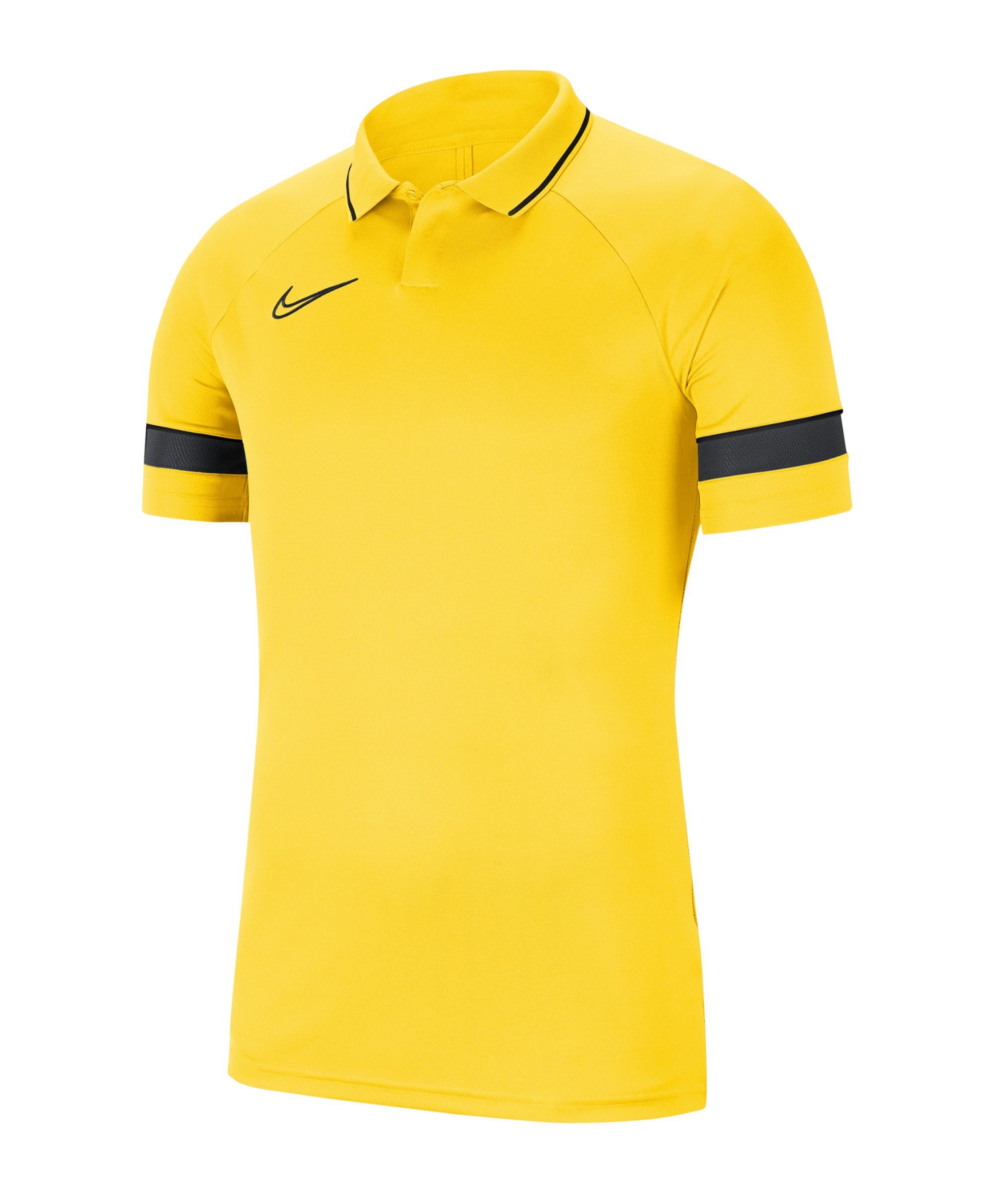 Academy Poloshirt default T-Shirt 21 Nike gelbschwarzgrau