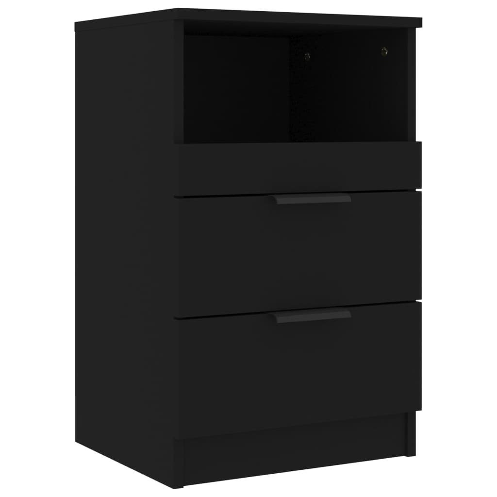 furnicato Nachttisch Schwarz Holzwerkstoff (1-St) günstig online kaufen