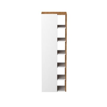 GARLIVO Badezimmer-Set Badezimmerschrank GLC1, hängend, stehend, Weiß, Hochschrank, Breite 33 cm