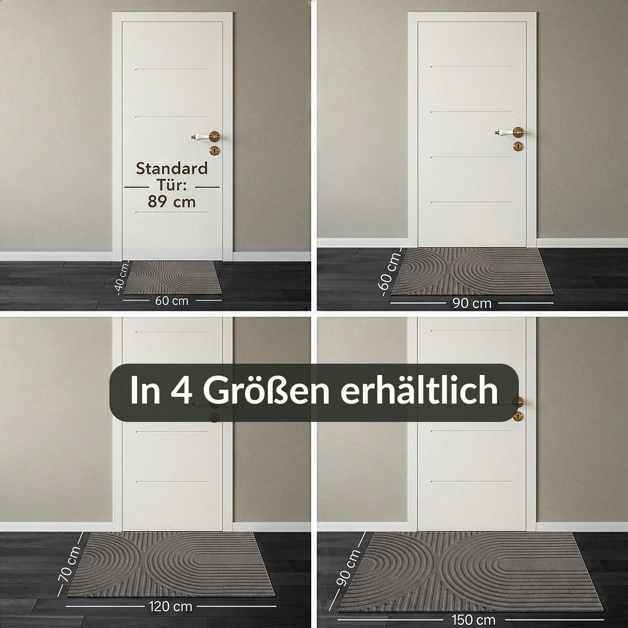 Floordirekt Fußmatte Schmutzfangmatte Circa waschbar für Innen & Außen rutschfeste Türmatte, pflegeleicht und bei 30 °C maschinenwaschbar – Bild 2 von 5