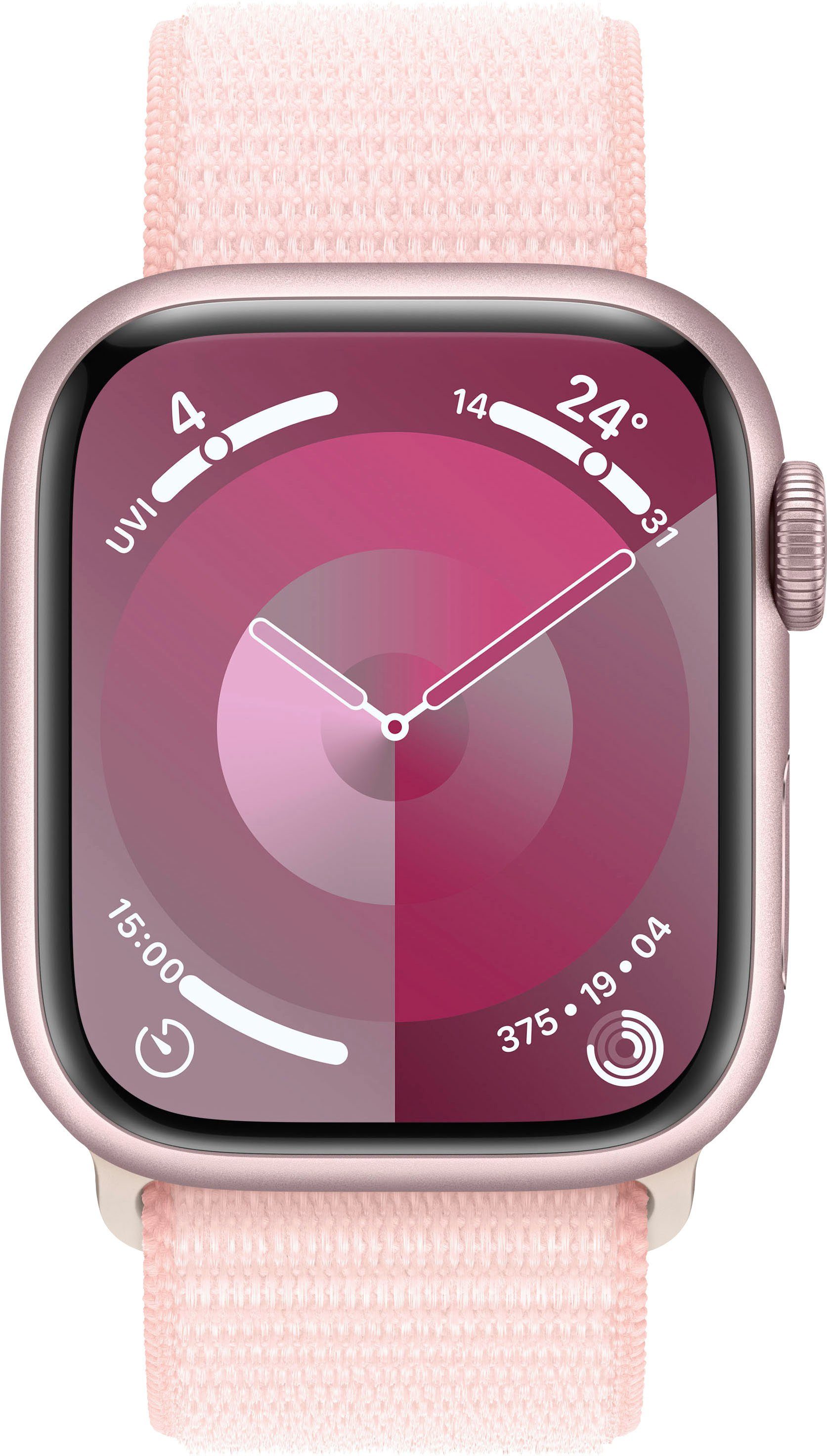 Apple Watch Series 9 Zoll, cm/1,69 Pink Smartwatch OS 10), Rosa Watch | Loop GPS (4,1 Sport 41mm Aluminium