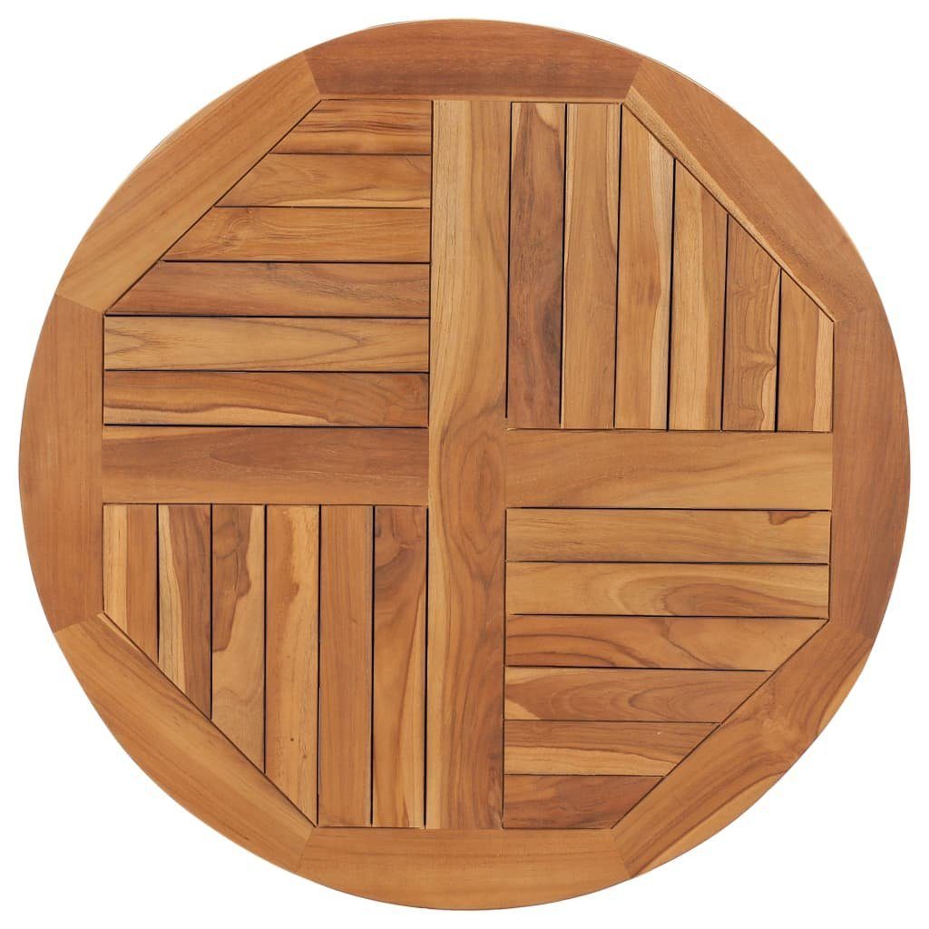 furnicato Tischplatte Massivholz Teak Rund 2,5 cm 80 cm (1 St)