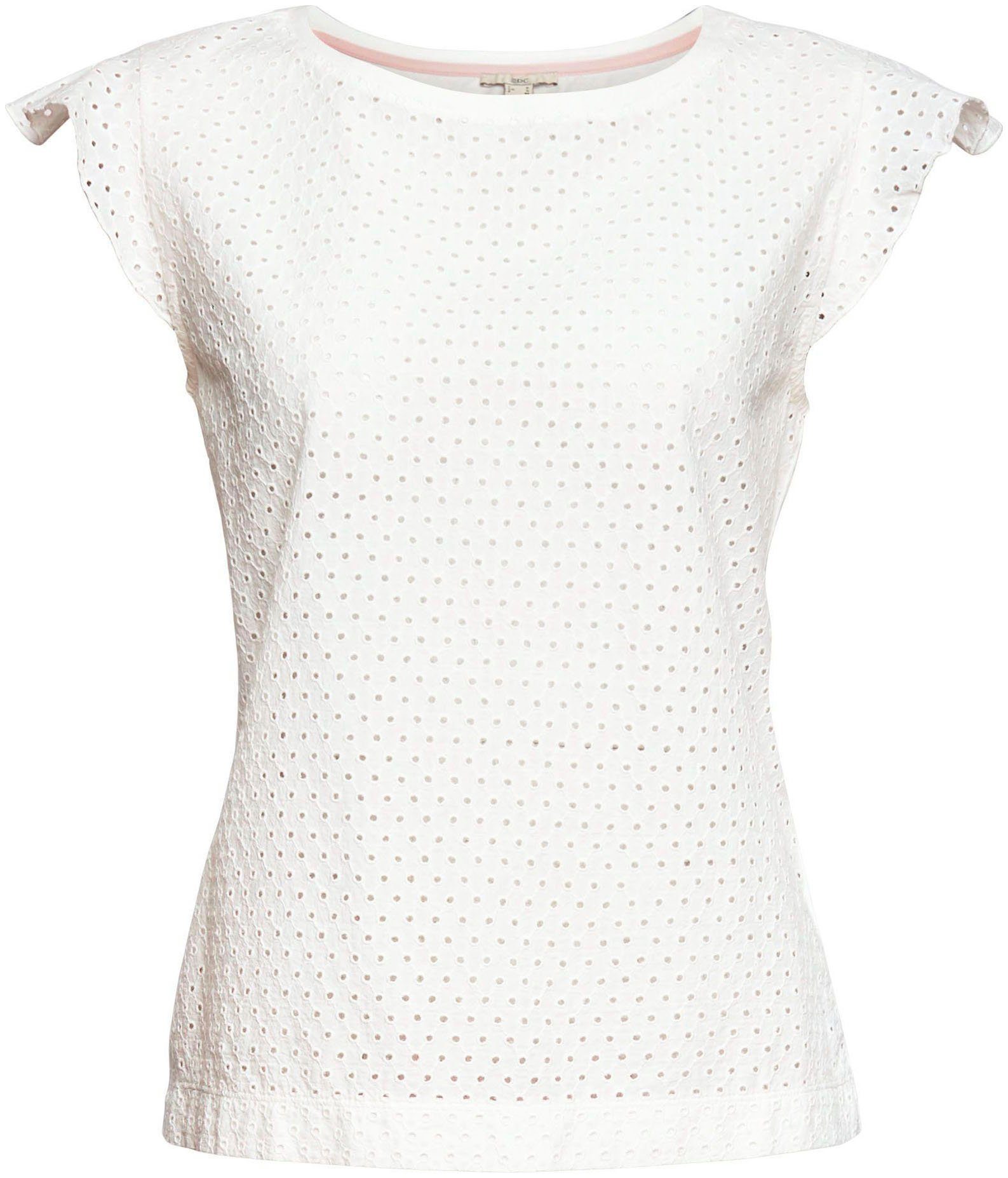 Damen Shirts edc by Esprit T-Shirt mit ausgestellten Ärmeln