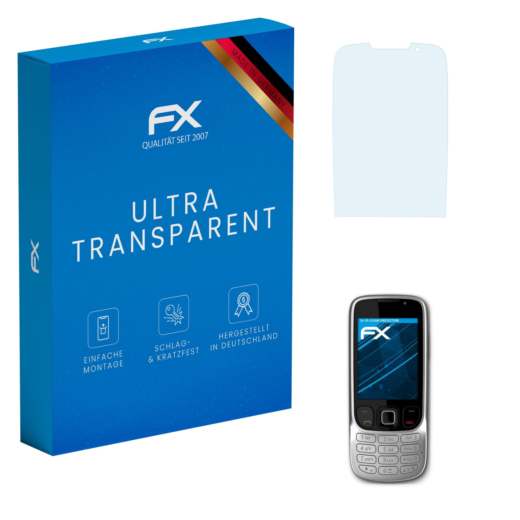 Schutzfolie Displayschutz für Nokia 6303 Classic