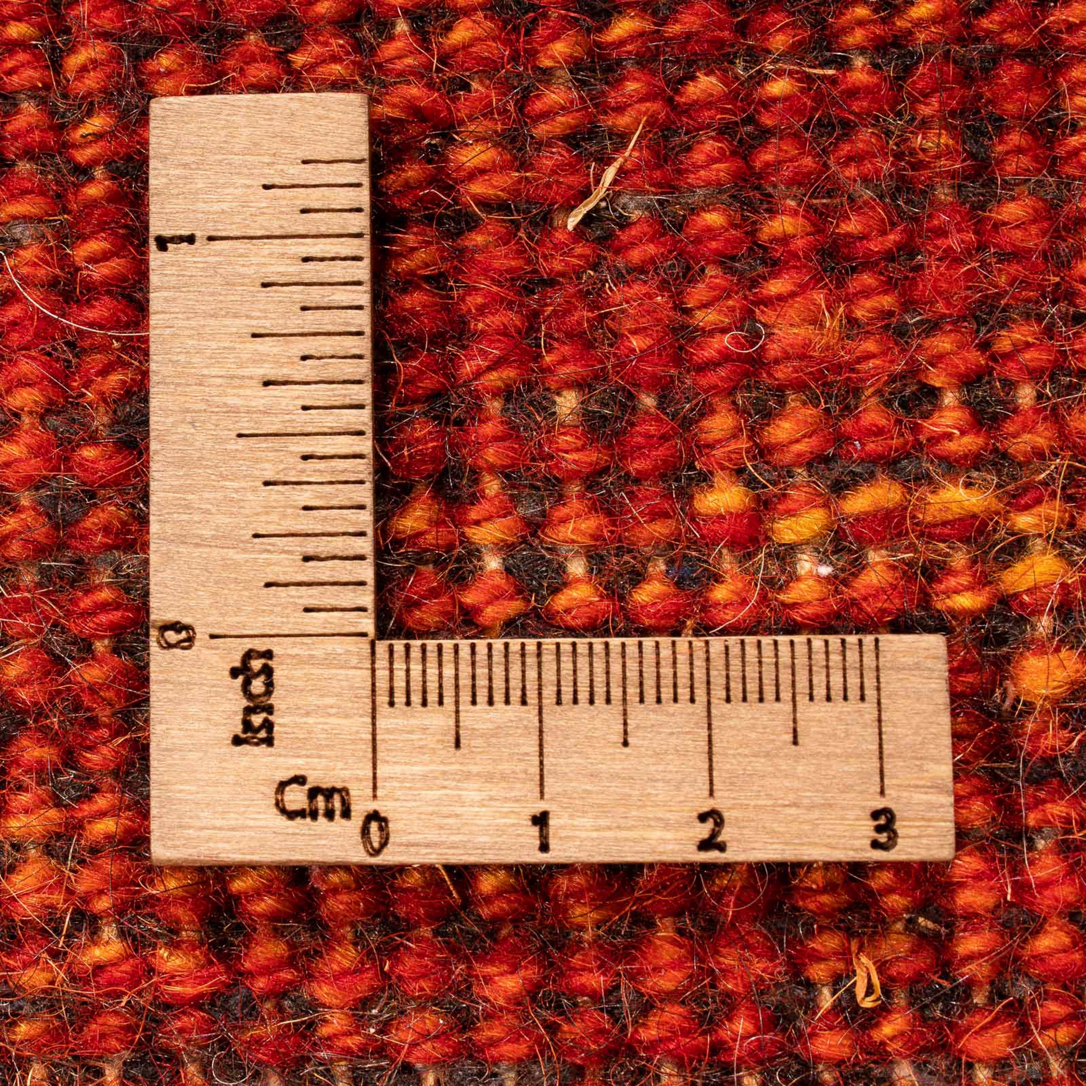 Wollteppich Gabbeh - Indus 18 mehrfarbig, - Wohnzimmer, mm, x Einzelstück Höhe: 197 cm Handgeknüpft, mit 138 rechteckig, morgenland, Zertifikat 