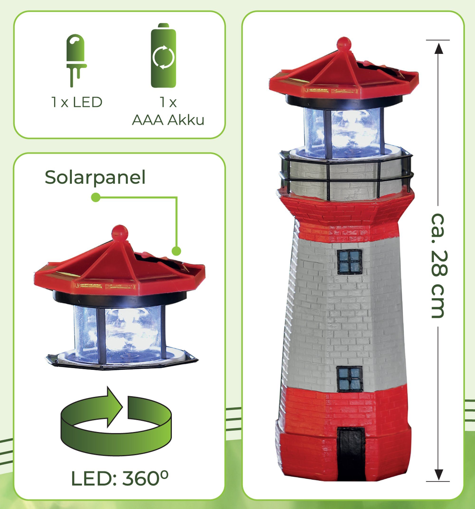 IC Gardenstyle Gartenleuchte LED Solar Leuchtturm günstig online kaufen