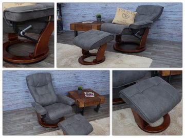 MCA furniture Relaxsessel Edmonton-S, Inkl. gepolstertem Fußhocker, Breite Armlehnen, Extradicke Polsterung