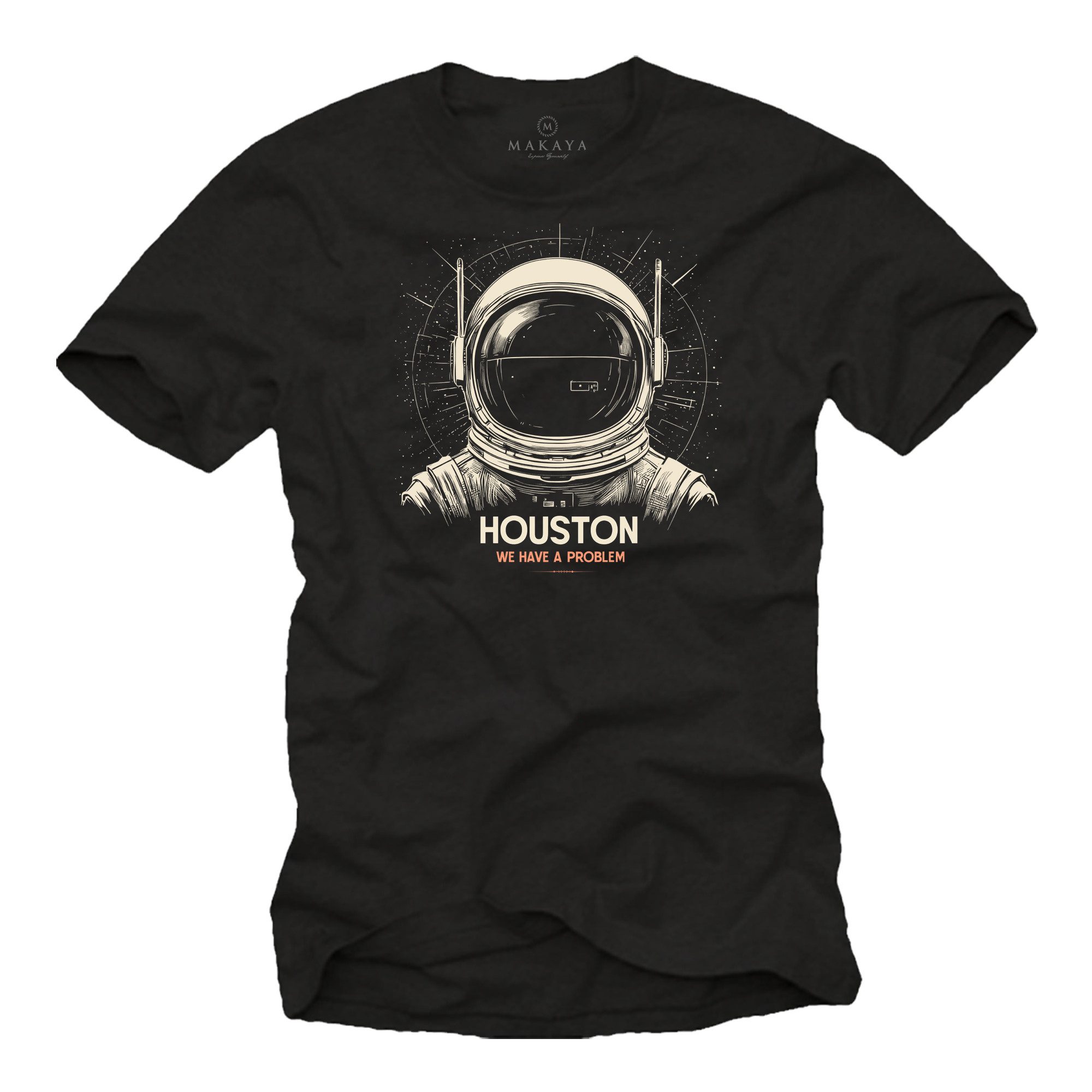Print-Shirt mit Astronautenmotiv für Herren Jungen Kinder Astronaut Planeten