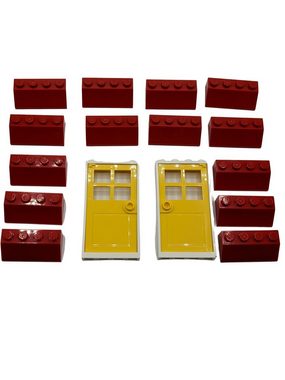 LEGO® Spielbausteine LEGO® Dachsteine Rot und Türen Gelb NEU! Menge 16x, (Creativ-Set, 16 St), Made in Europe