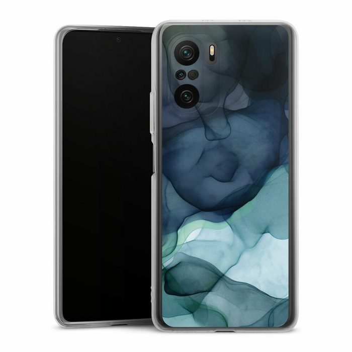 DeinDesign Handyhülle Wasserfarbe Textur Muster Liquid Art Twilight Mood Xiaomi Poco F3 Silikon Hülle Bumper Case Handy Schutzhülle