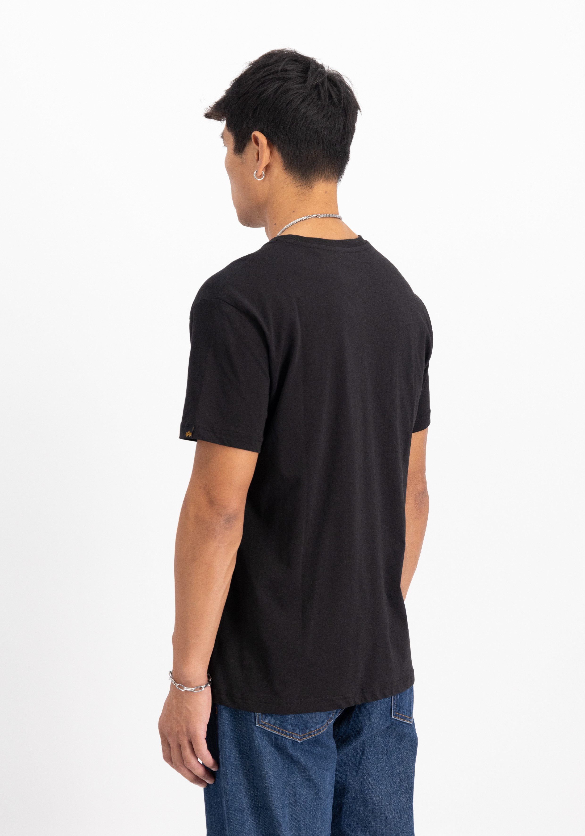 Alpha Industries Rundhalsshirt BASIC T SMALL LOGO Baumwolle, regular fit