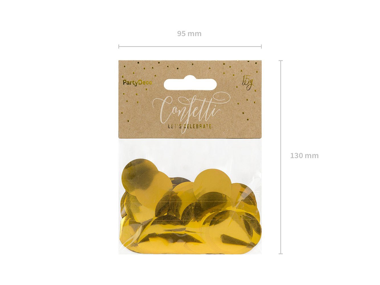 partydeco Streudeko, Konfetti Kreise 2,5cm 15g gold