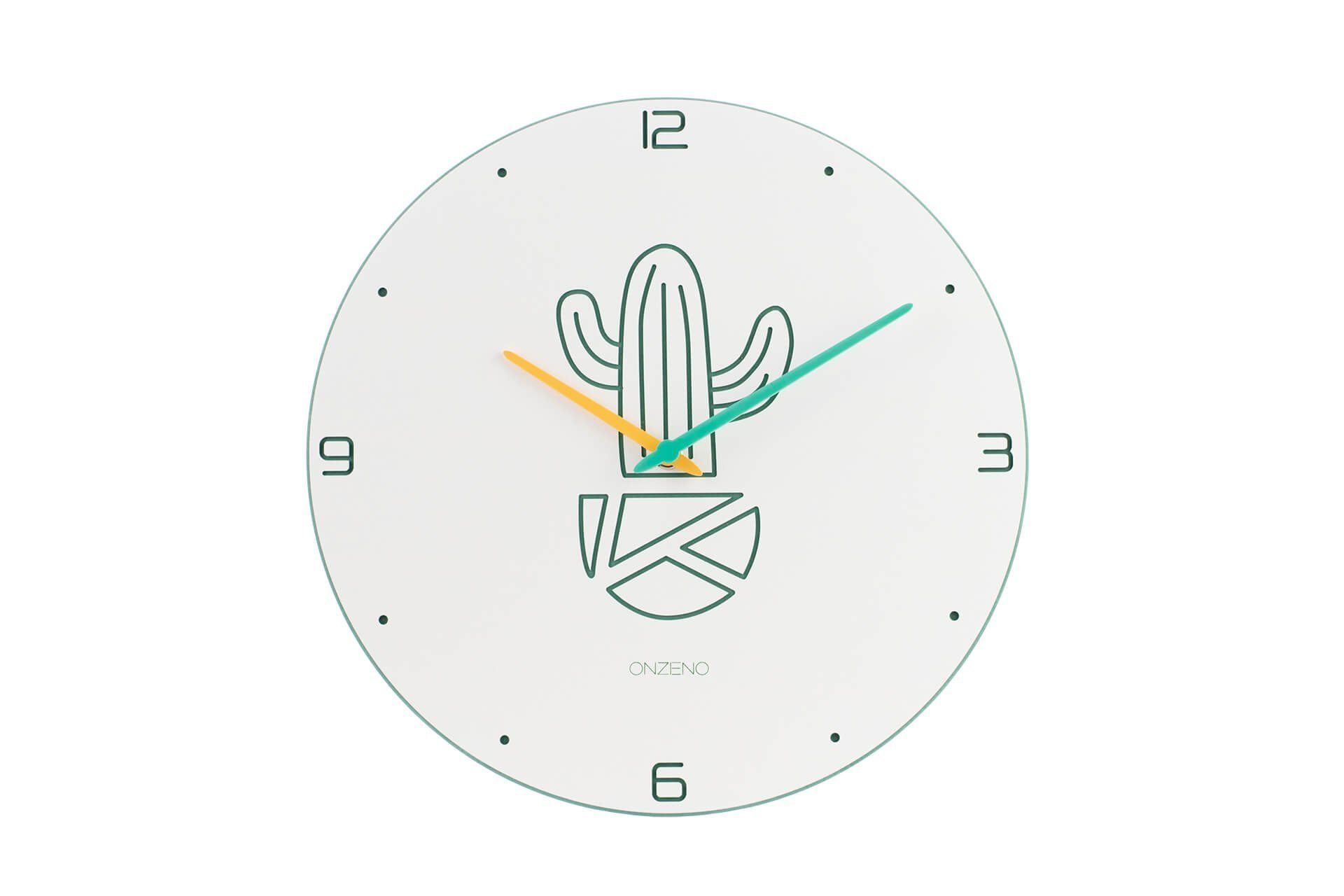 ONZENO Wanduhr THE BOHO. 29x29x0.5 cm (handgefertigte Design-Uhr)