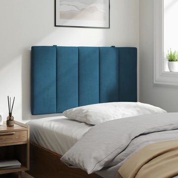 vidaXL Kopfteil Kopfteil-Kissen Blau 80 cm Samt, (1 St)