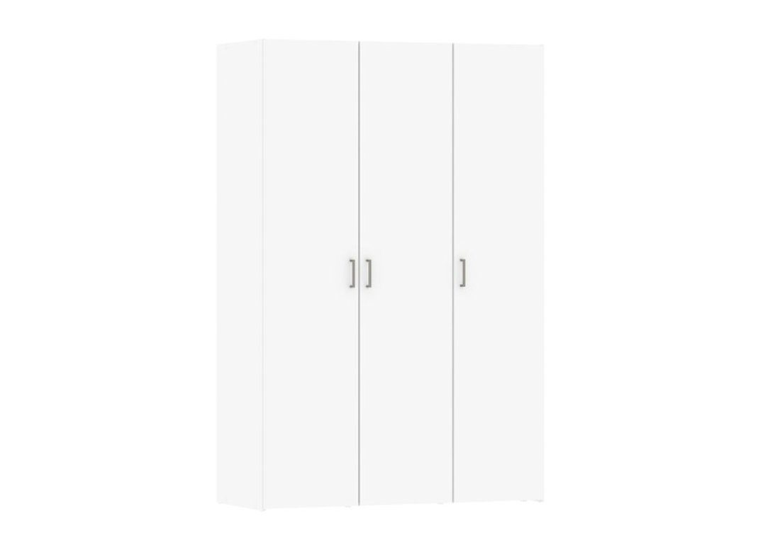 ebuy24 Kleiderschrank Spell Weiss. 3 Kleiderschrank Türen