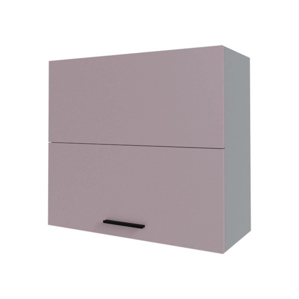 Feldmann-Wohnen Faltlifthängeschrank Bonn (W8B/80-AV, 2-geteilte Hochfaltklappe, 2 Einlegeböden, 1-St., moderne Optik, MDF Fronten) grau / rosé kupfer matt