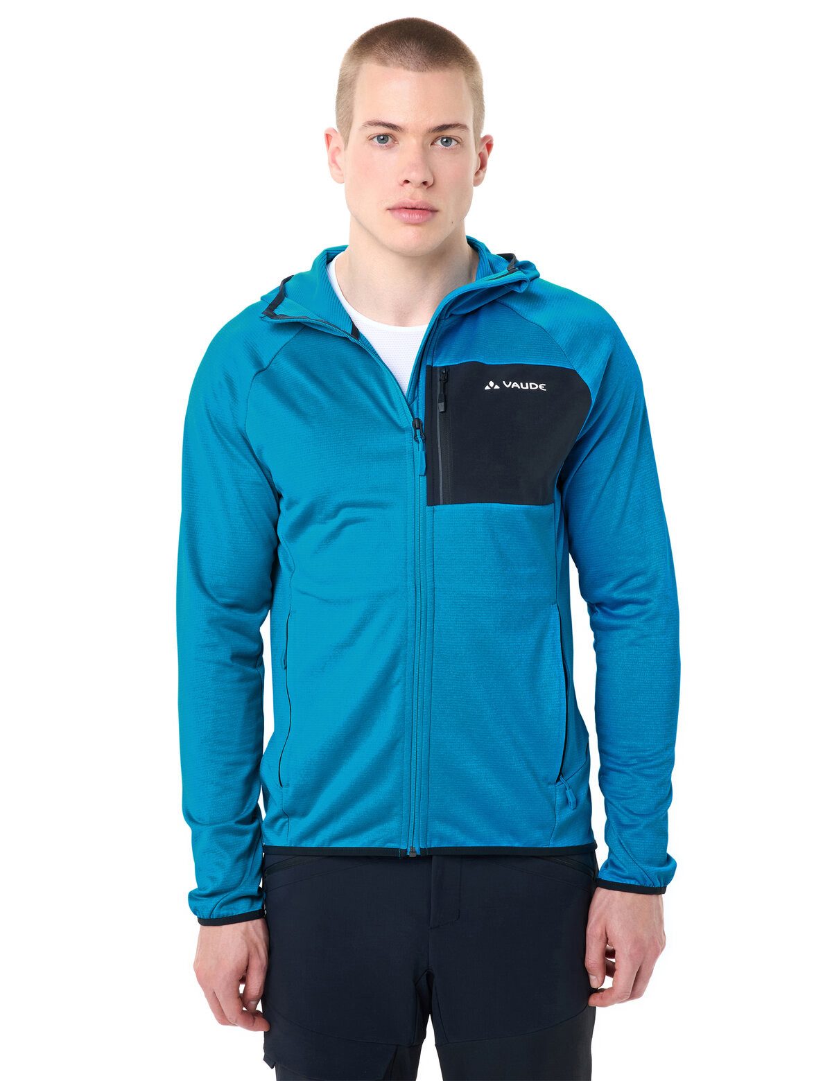 VAUDE Fleecejacke MEN'S TEKOA FLEECE JACKET II mit Kapuze, atmungsaktiv, schnell trocknend, Slim Fit