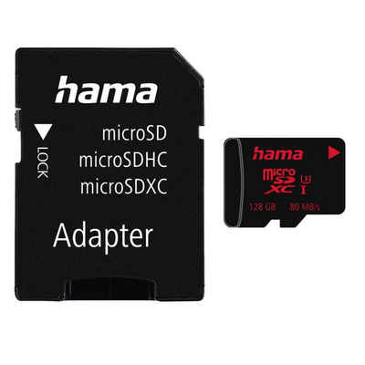 Hama microSDXC, Memory Pro 4K, Adapter/Foto Speicherkarte (128 GB, Video Speed Class 30 (V30)/UHS Speed Class 3 (U3), 80 MB/s Lesegeschwindigkeit)