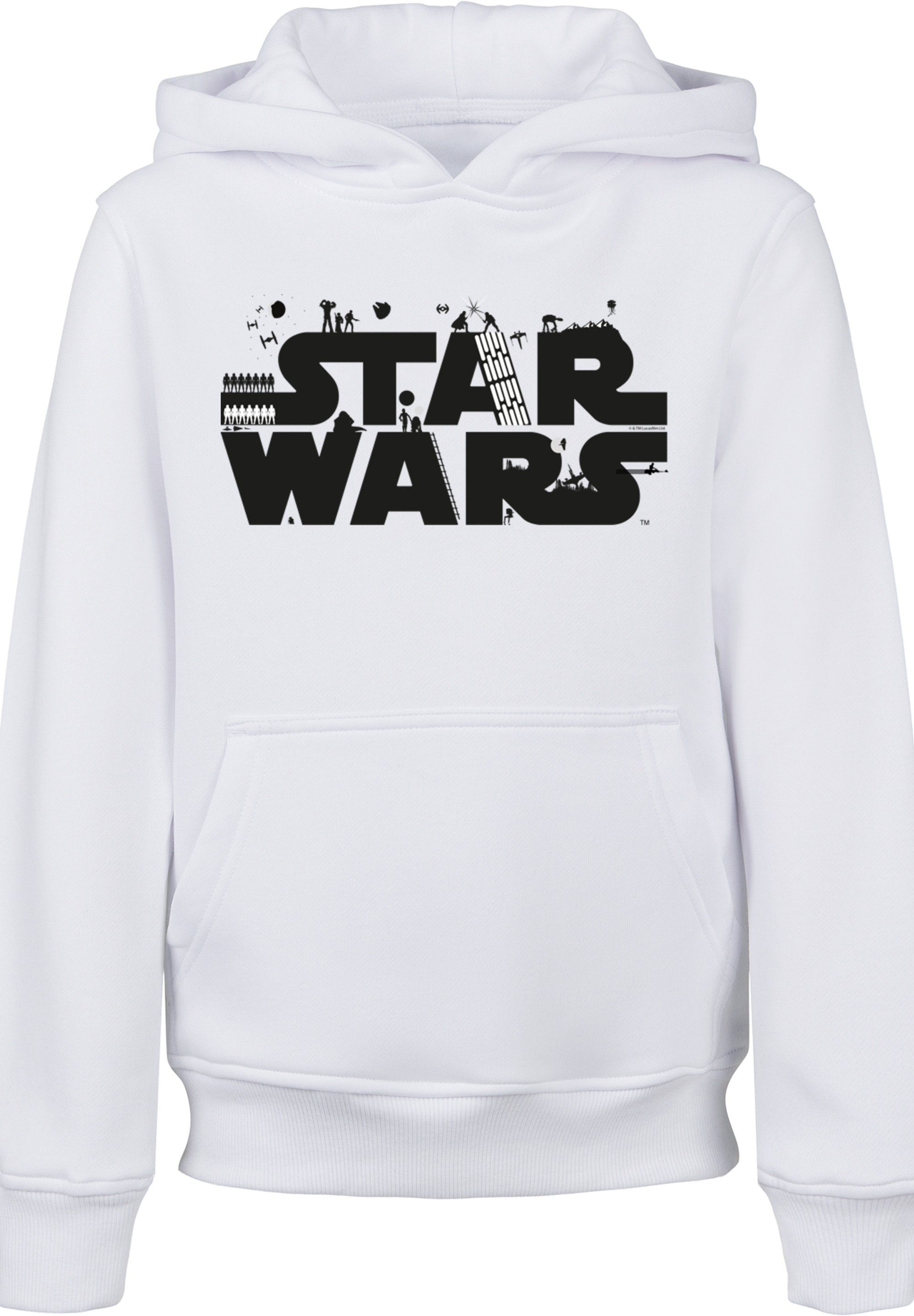 Logo an und F4NT4STIC Klassische Rippbündchen Minimalist Star Wars Kinder,Premium Sweatshirt Merch,Jungen,Mädchen,Bedruckt, Saum Ärmeln Unisex