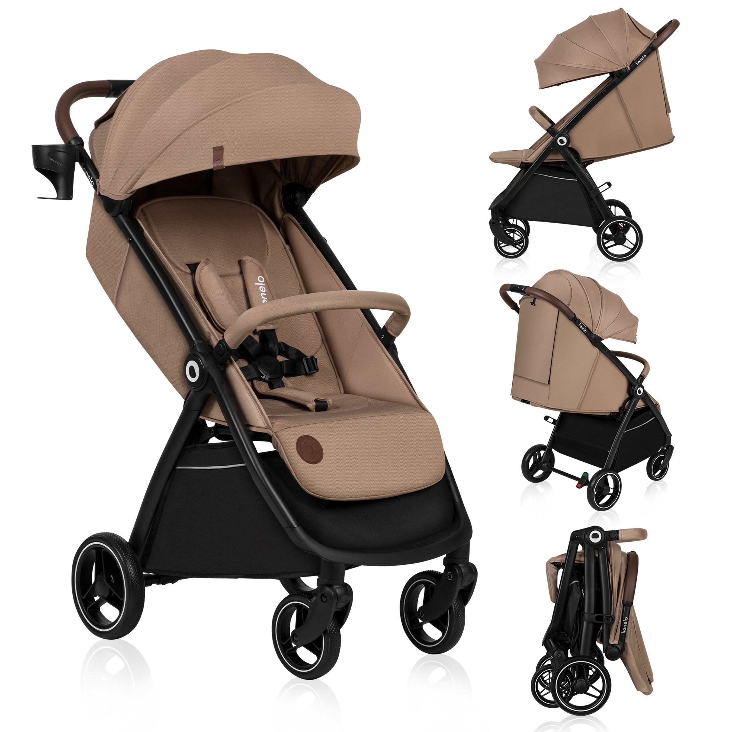 lionelo Kinder-Buggy INGRRID, (Set), Auto-Folding/Einhand-Faltung/UPF50+/bis 22 kg