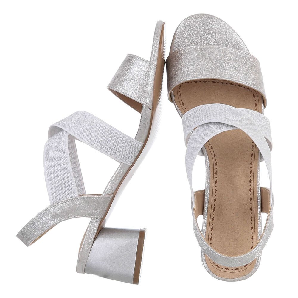 Ital-Design Elegante Sandalen mit Crossband und Blockabsatz für Damen Sanda günstig online kaufen