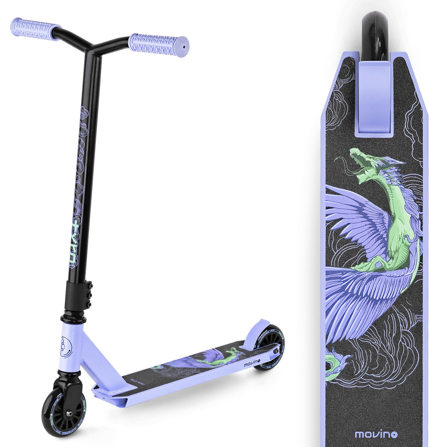 Movino Stuntscooter Stuntscooter MOVINO TYRO leicht 2,9 kg 100mm Rollen ABEC9