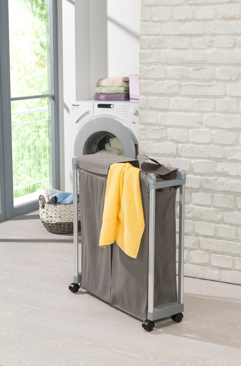 Ruco Rollwagen, Aluminium/Kunststoff, mit zwei abnehmbaren Stoffbeuteln (2x30 Liter)