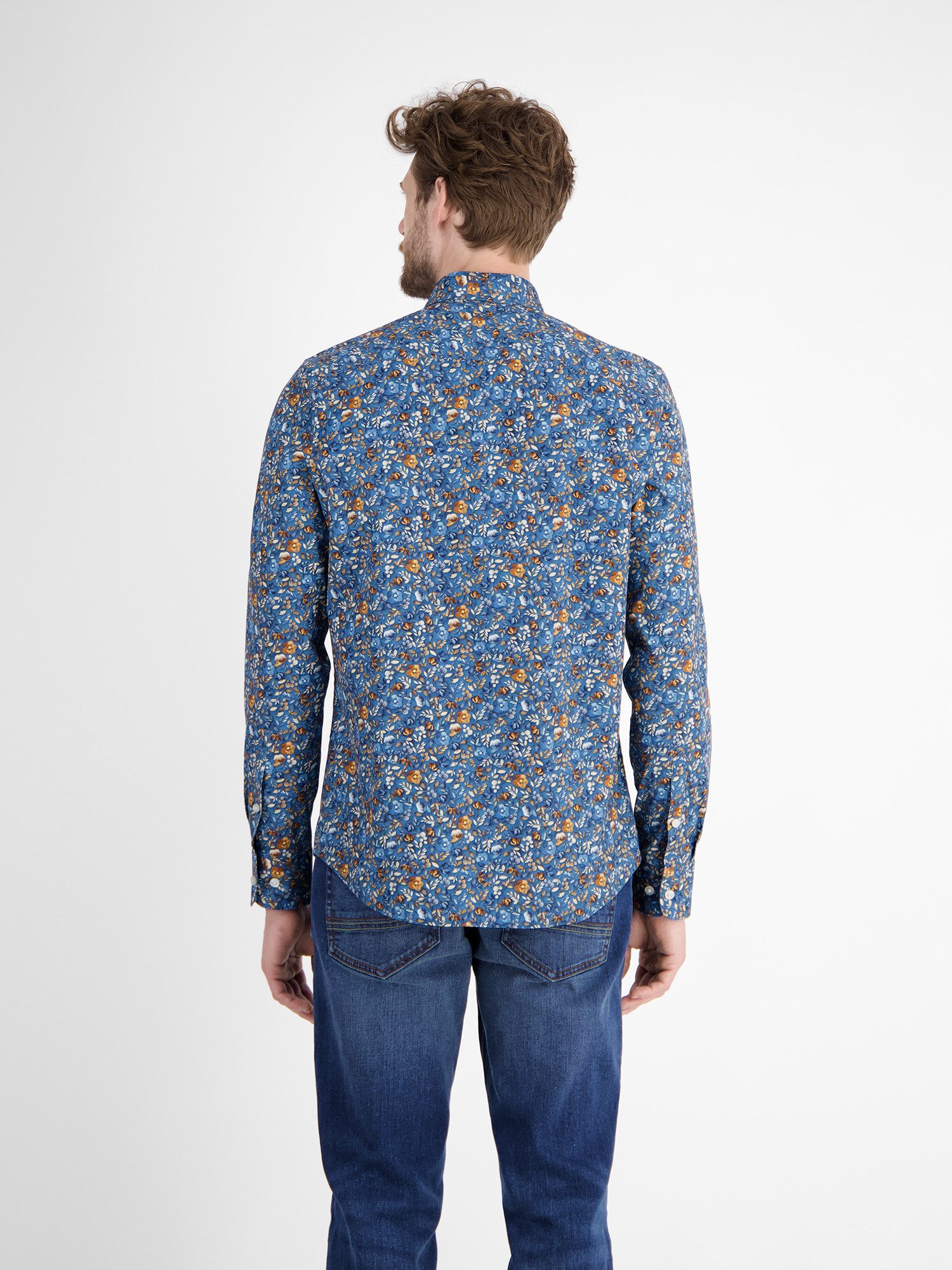 LERROS Langarmhemd LERROS Stretch-Herrenhemd FLOWERS günstig online kaufen