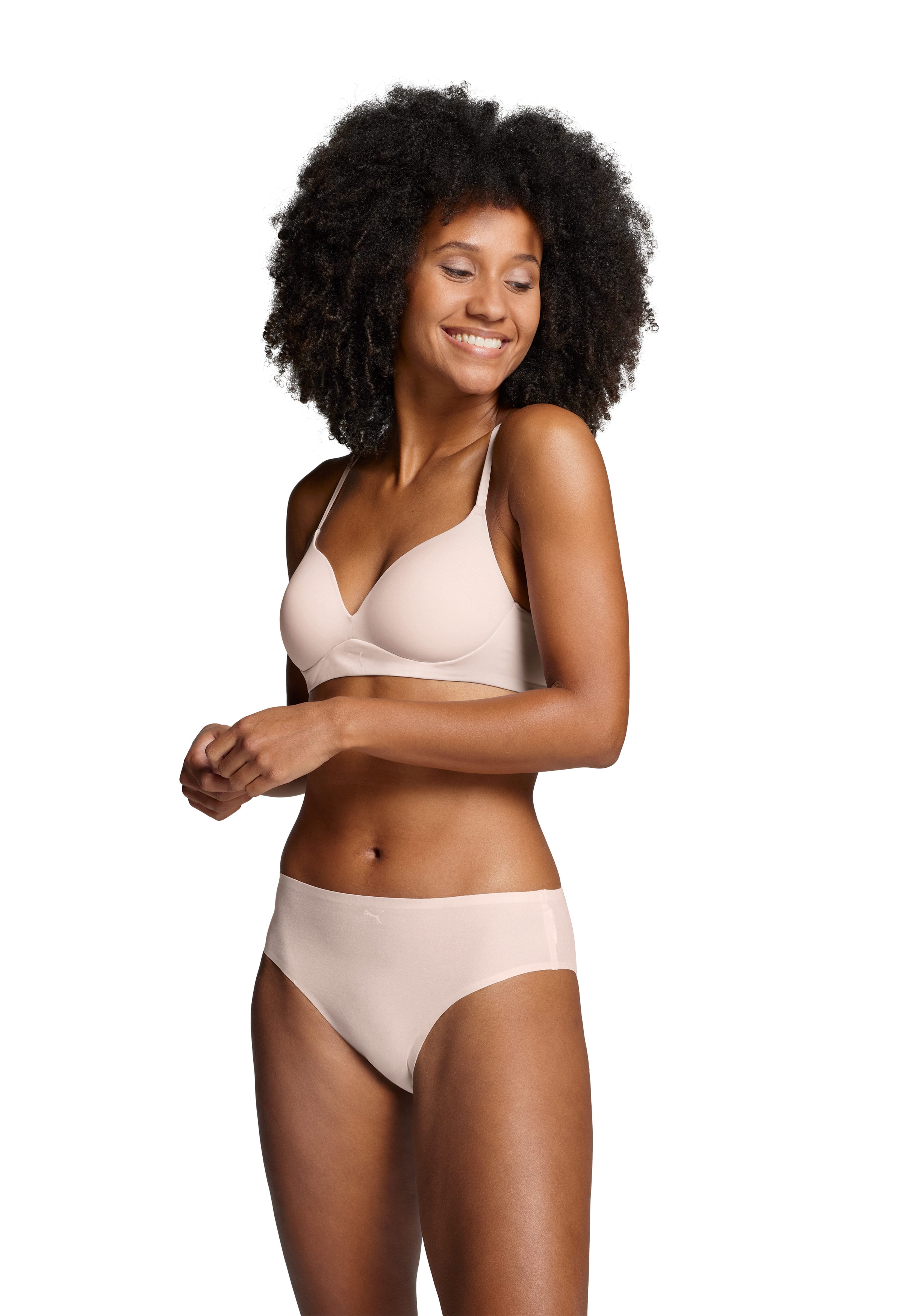 PUMA Bikinislip PUMA WOMEN ONE SIZE BRIEF 2P HANG (2er Pack) Mit nahtlosen Kanten, Einheitsgröße