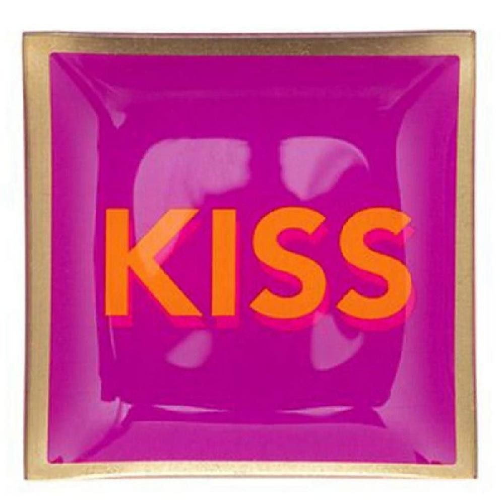 Giftcompany Servierschale Glasteller Love Plates Kiss (10x10cm)