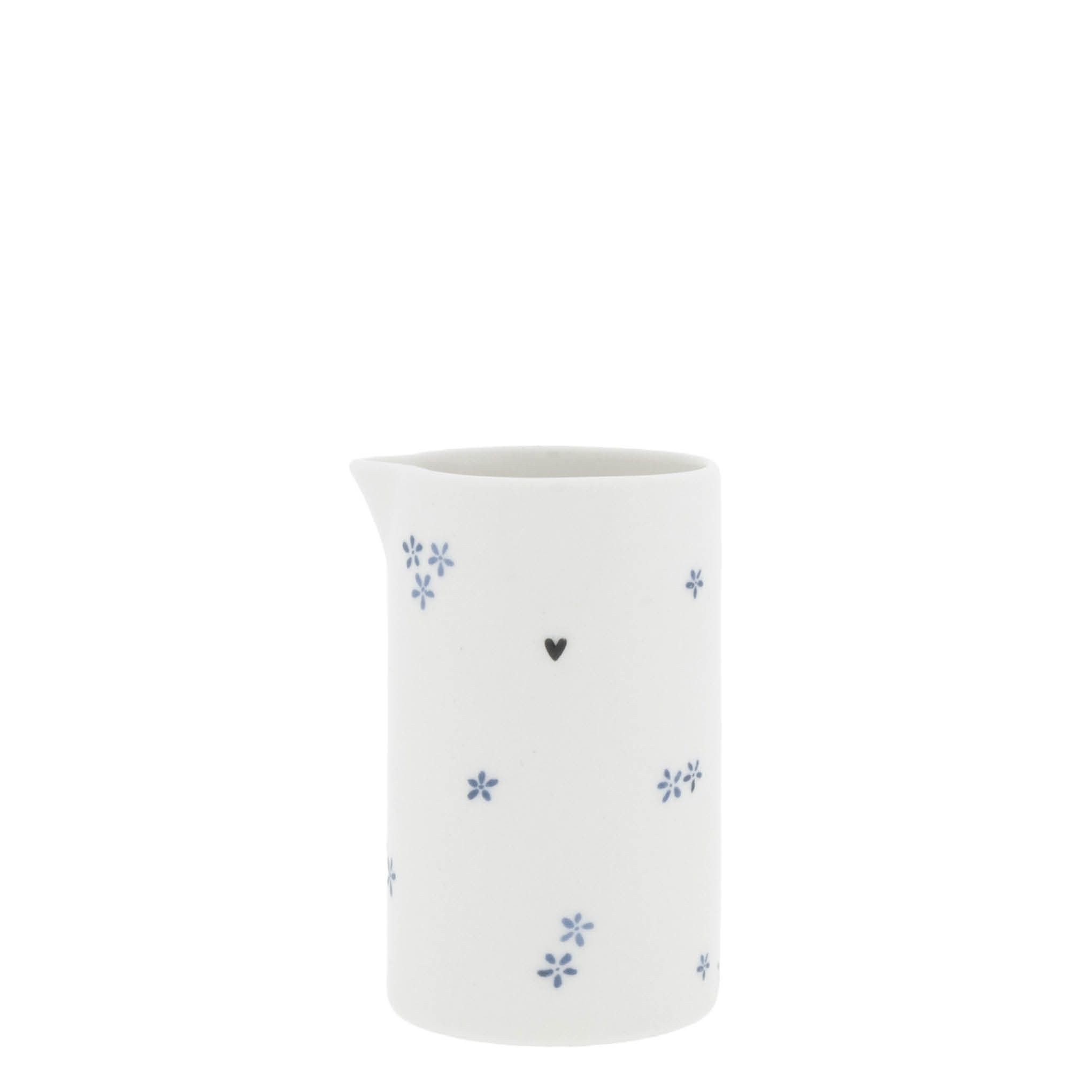 Bastion Collections Milchkännchen Weiß, Durchmesser 6 cm, 200 l, Spülmaschinengeeignet, Weiß, Motiv: Blumen