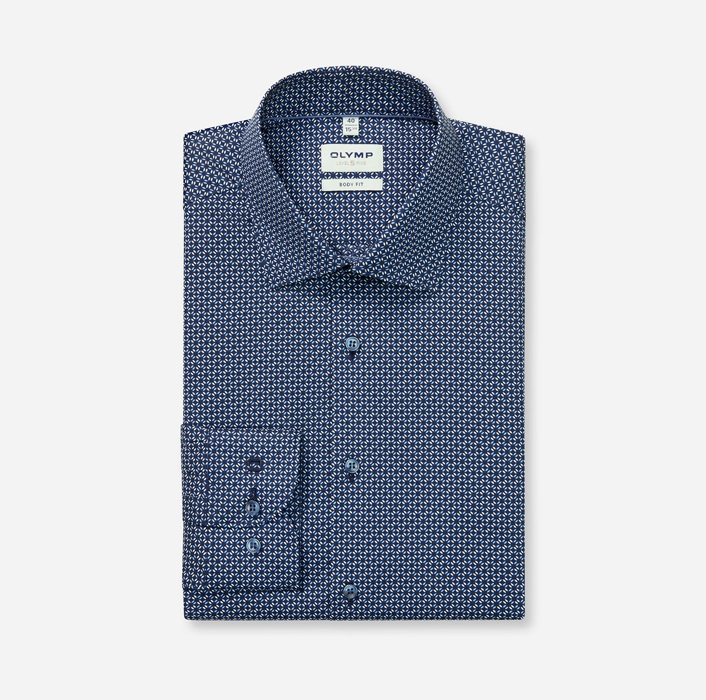 OLYMP Businesshemd Level 5 Body Fit, Haifischkragen, Mit Rotationsprint günstig online kaufen