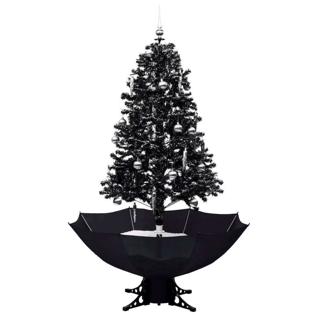 furnicato Künstlicher Weihnachtsbaum Schneiender mit Schwarz cm 170 PVC Weihnachtsbaum Schirmfuß