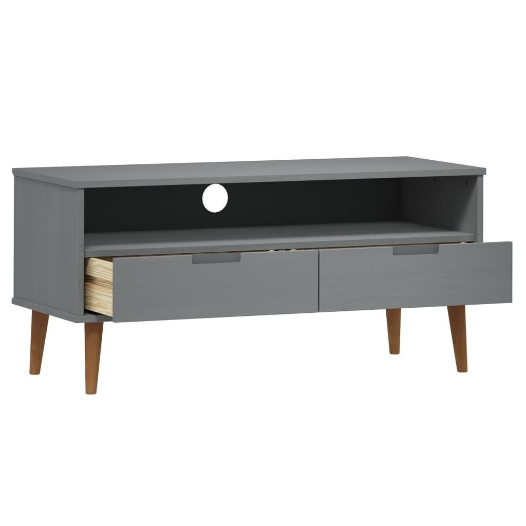 TV-Schrank furnicato Kiefer Grau cm Massivholz 106x40x49 MOLDE