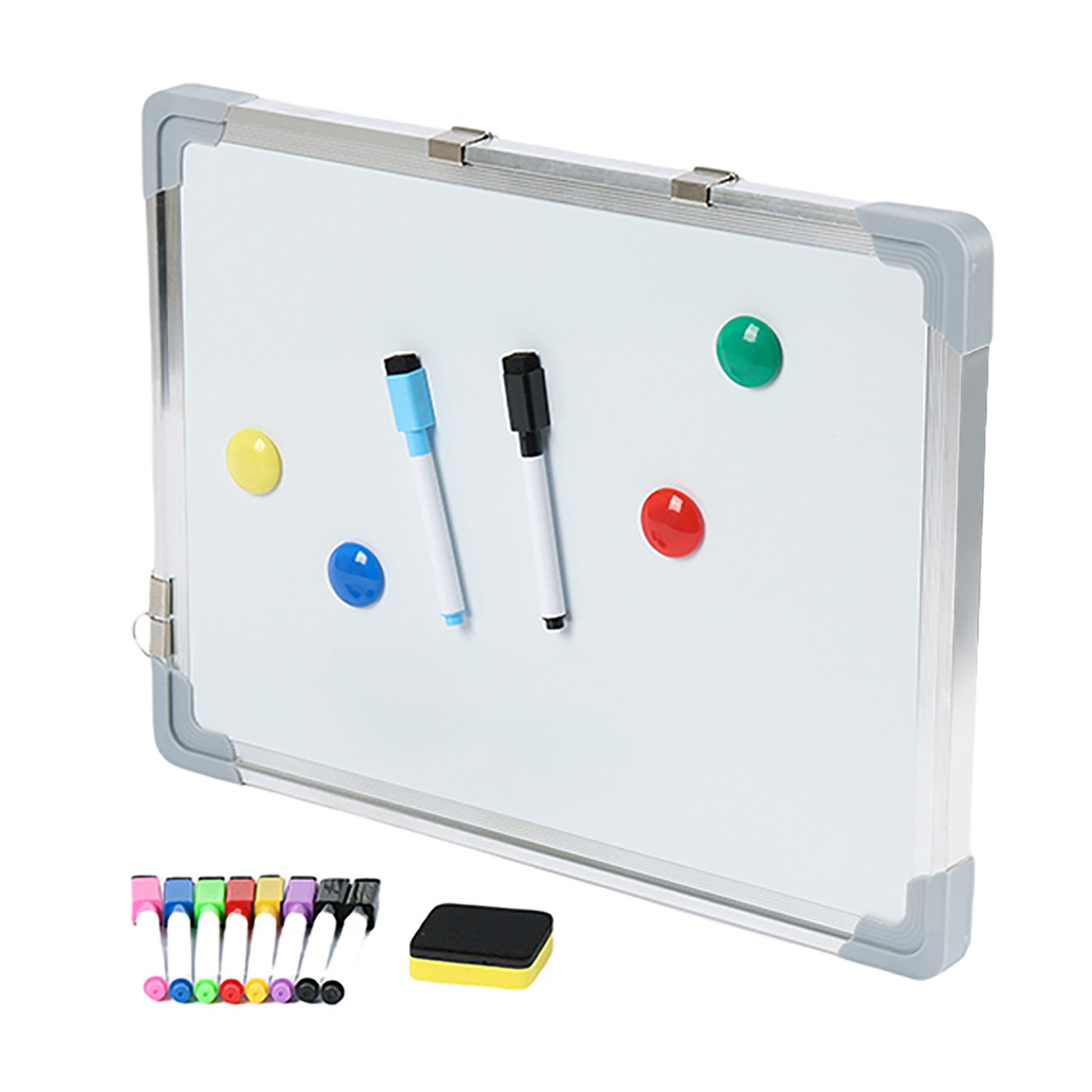 relaxdays Memoboard Whiteboard mit Zubehör, Einseitig magnetisch