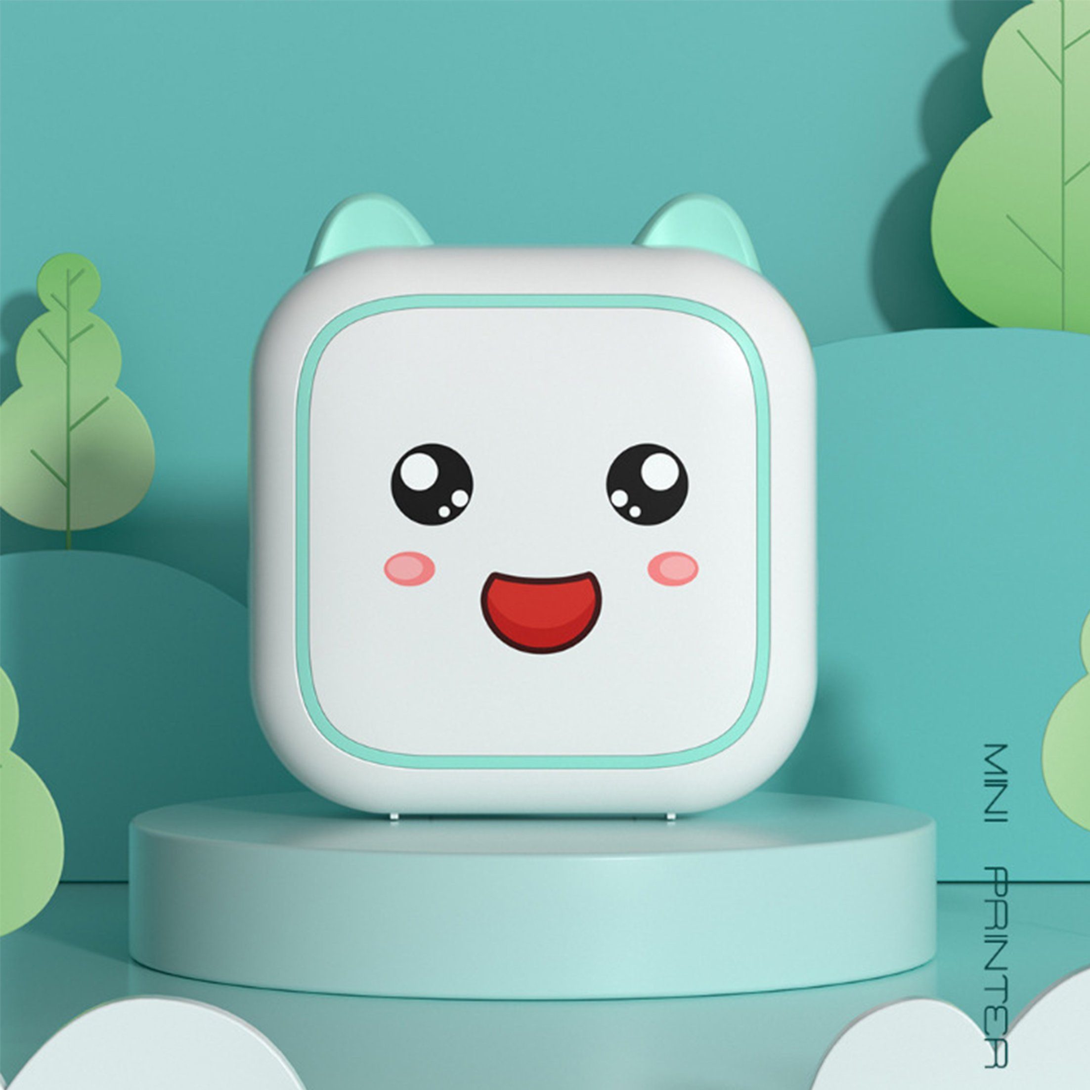 KINSI Mobiler Mini Drucker für Smartphone - Thermodrucker mit Bluetooth Multifunktionsdrucker, (tragbar für Zuhause, Studium & unterwegs)