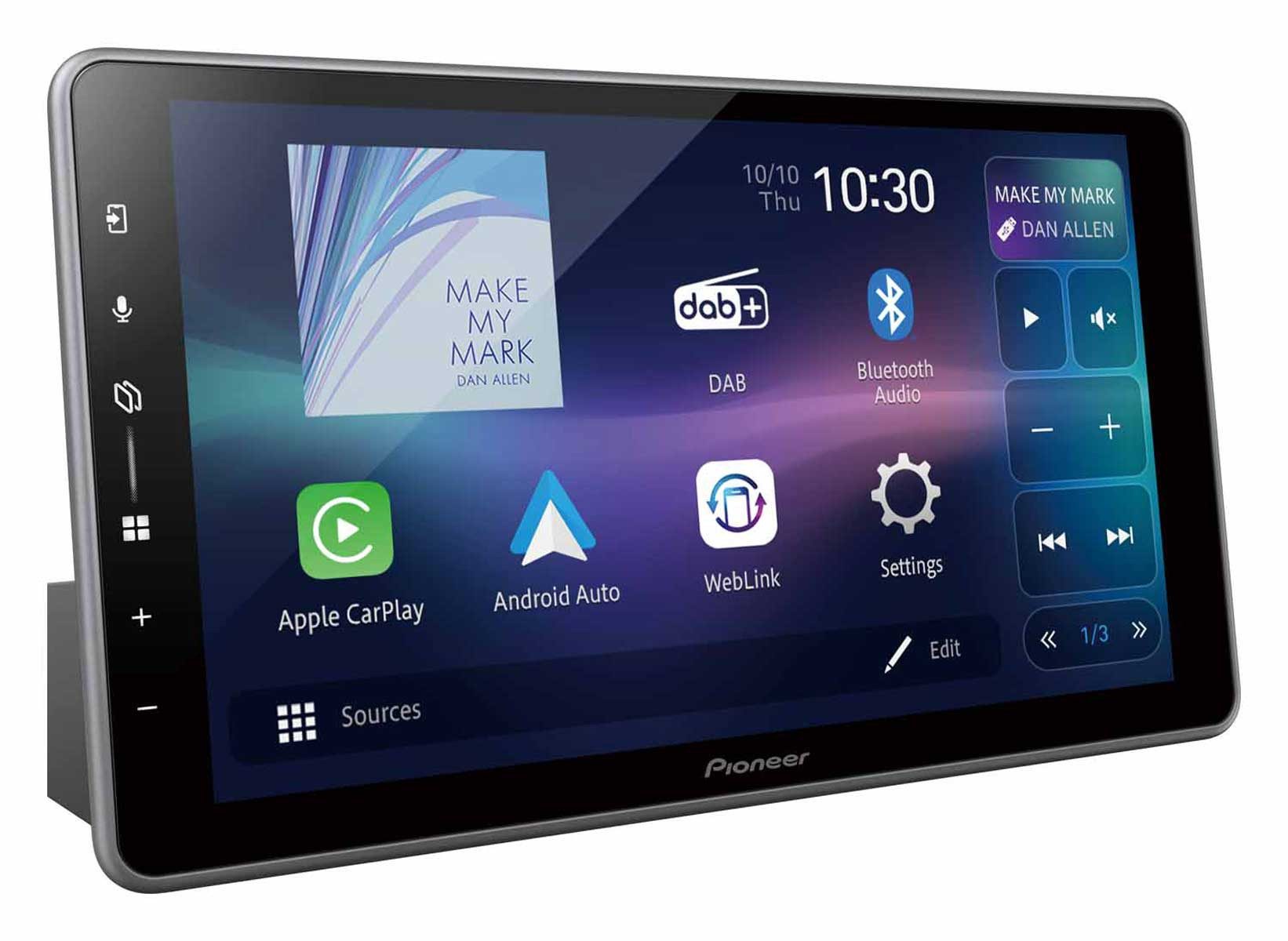 Pioneer SPH-DA97DAB-UNI, 1-DIN RDS AV Receiver Autoradio (RDS, AM/FM Radio, Animiertes Display, Freisprecheinrichtung, 1 DIN)