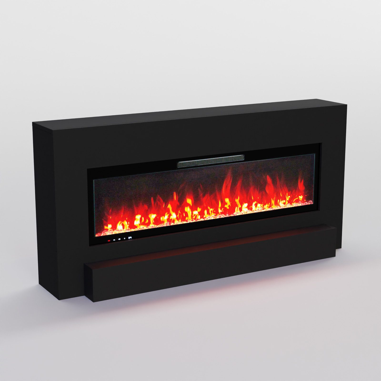 GF Core Elektrokamin Hestia weiß / grau / schwarz 3D LED Kamin mit Heizung, Elektrischer Kamin mit 3D Feuer mit Heizung, 2 Dekorationen – Bild 2 von 5