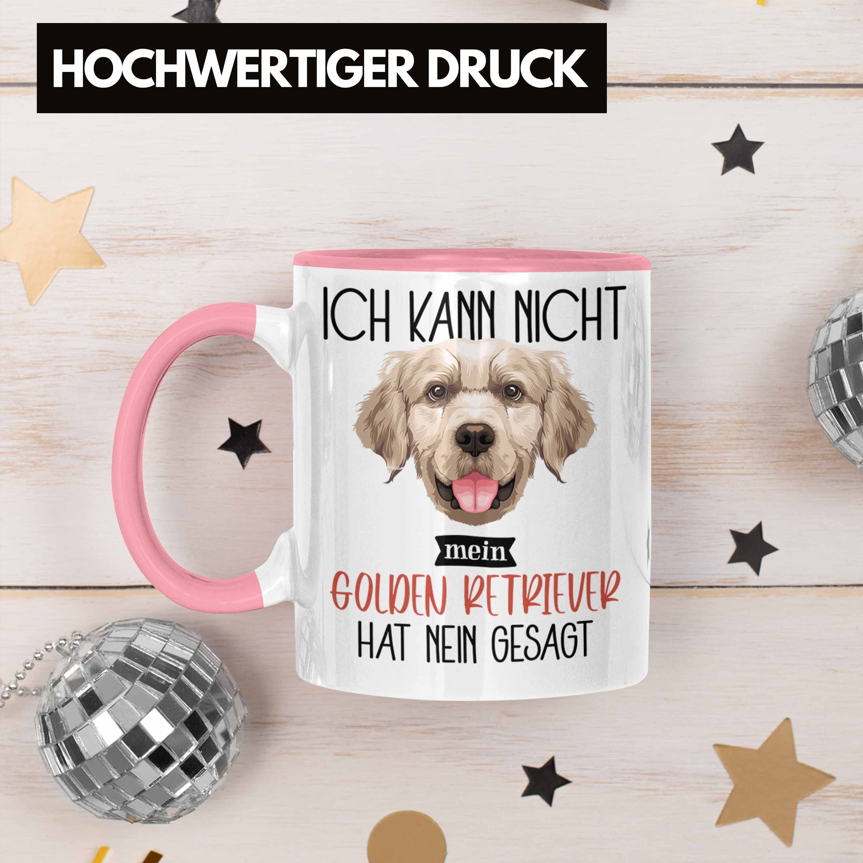 Trendation Tasse Golden Retriever Besitzer Spruch Tasse Rosa Lustiger Geschenk Geschenkidee