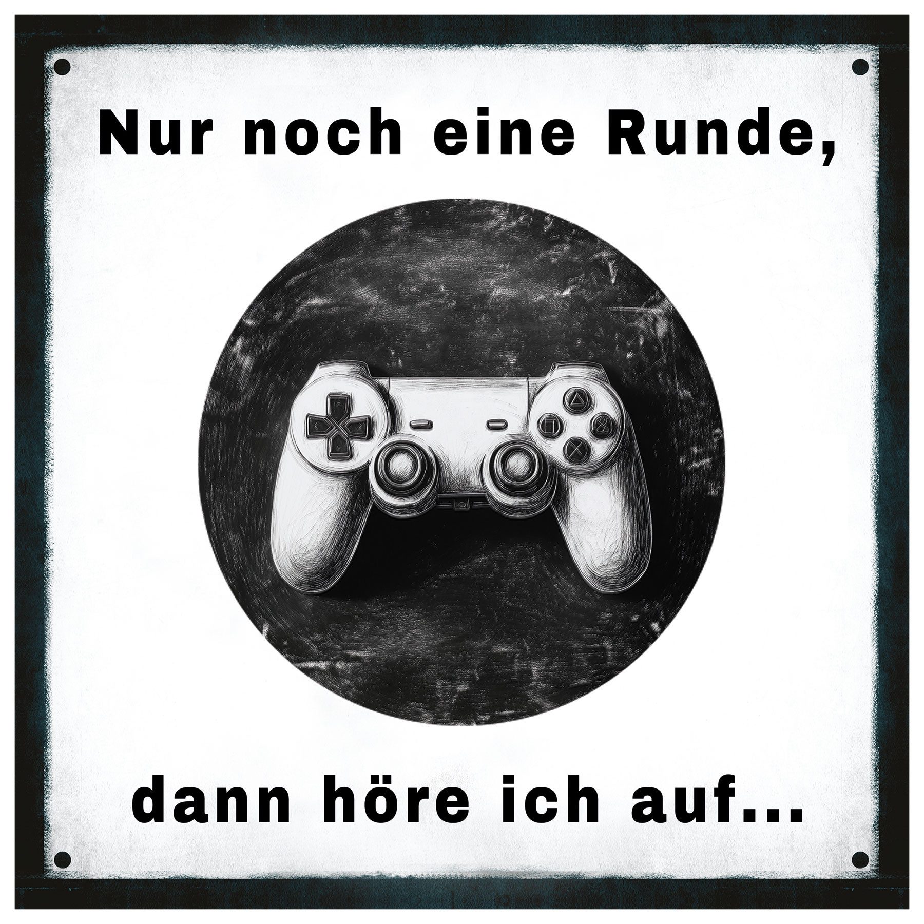 Levandeo® Wandbild, Wandbild 20x20cm Gamer Spruch günstig online kaufen