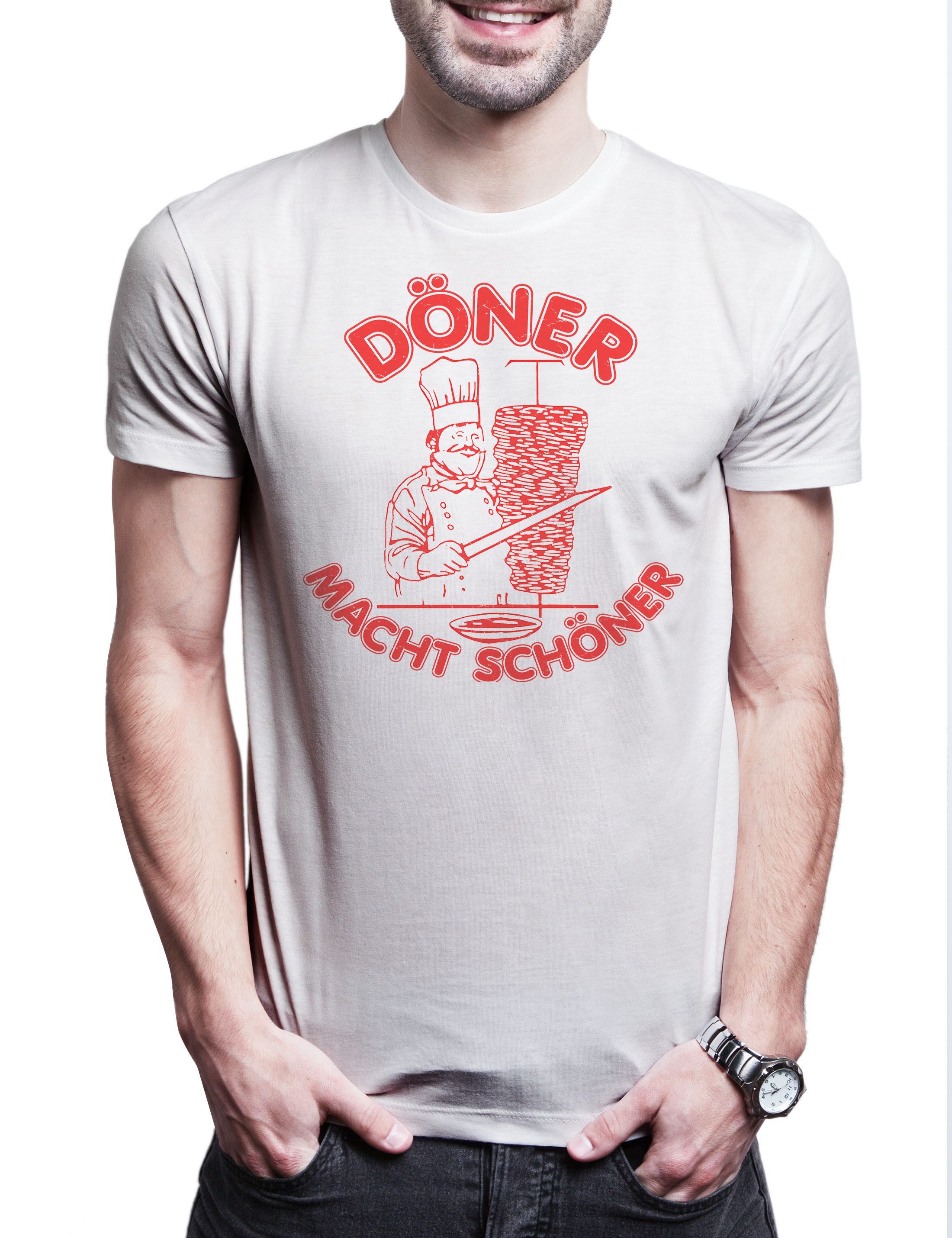Print-Shirt Döner Macht Schöner Herren T-Shirt Ayran Kebab Dönerladen Türkei