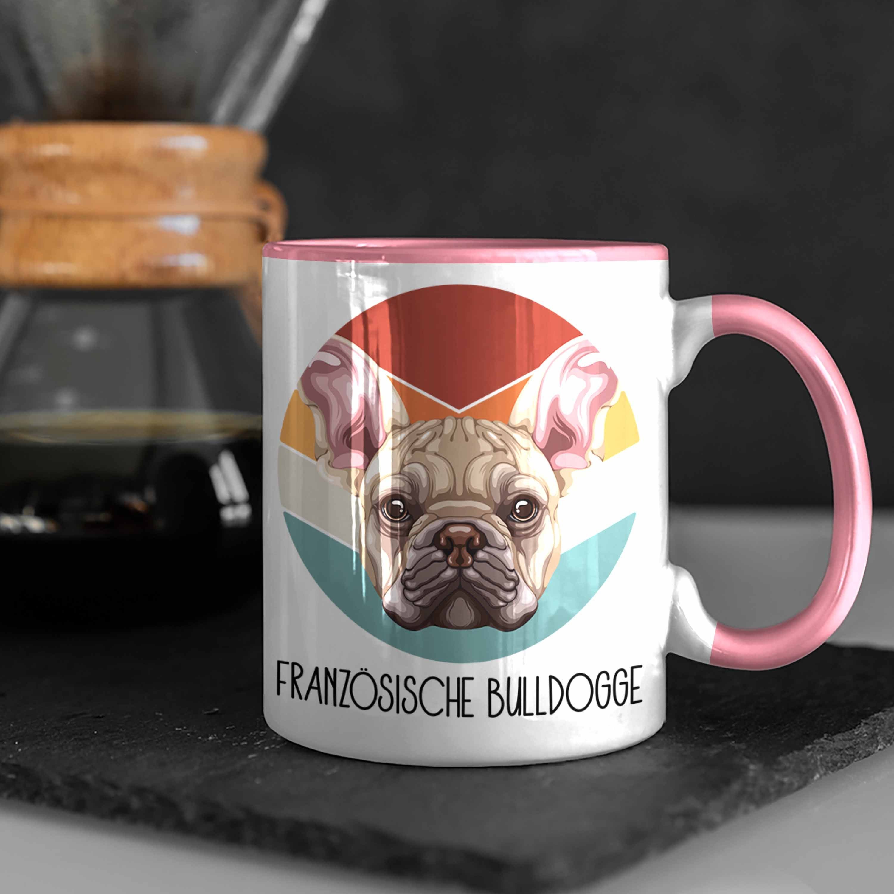 Besitzer Rosa Geschen Tasse Lustiger Tasse Trendation Bulldogge Spruch Geschenk Französische