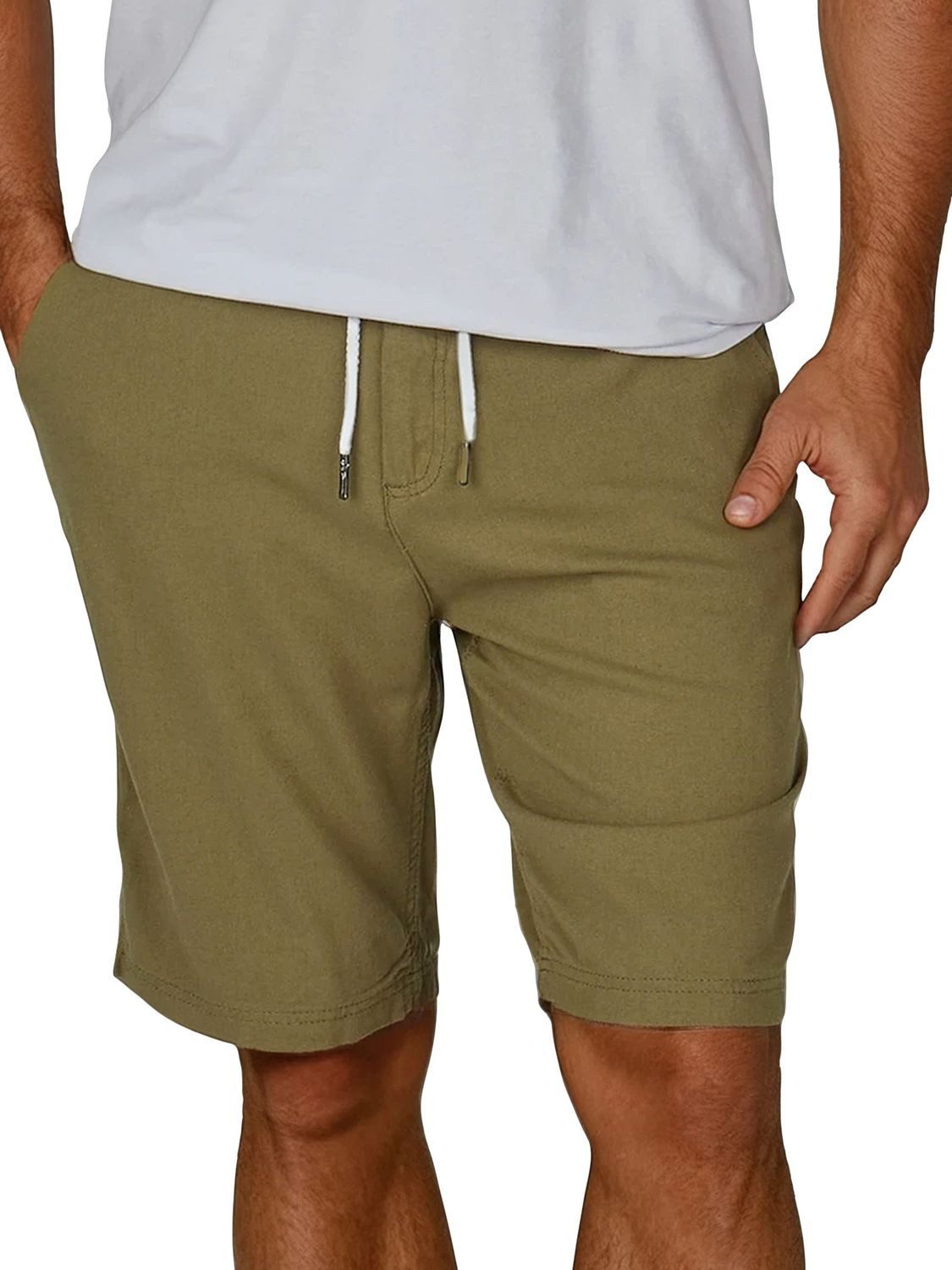 riverso Chinoshorts Herren Freizeitshorts RIVOliver Regular Fit Leinenshort mit Zugbandverschluss