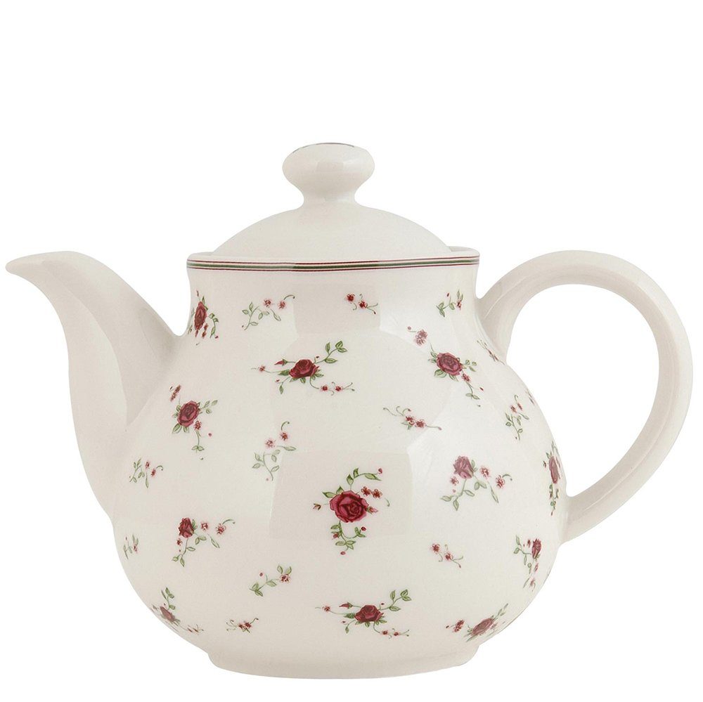 Clayre & Eef Teekanne Clayre & Eef La Petite Rose Beige Keramik Teekanne Rosenmuster (1,2 l)