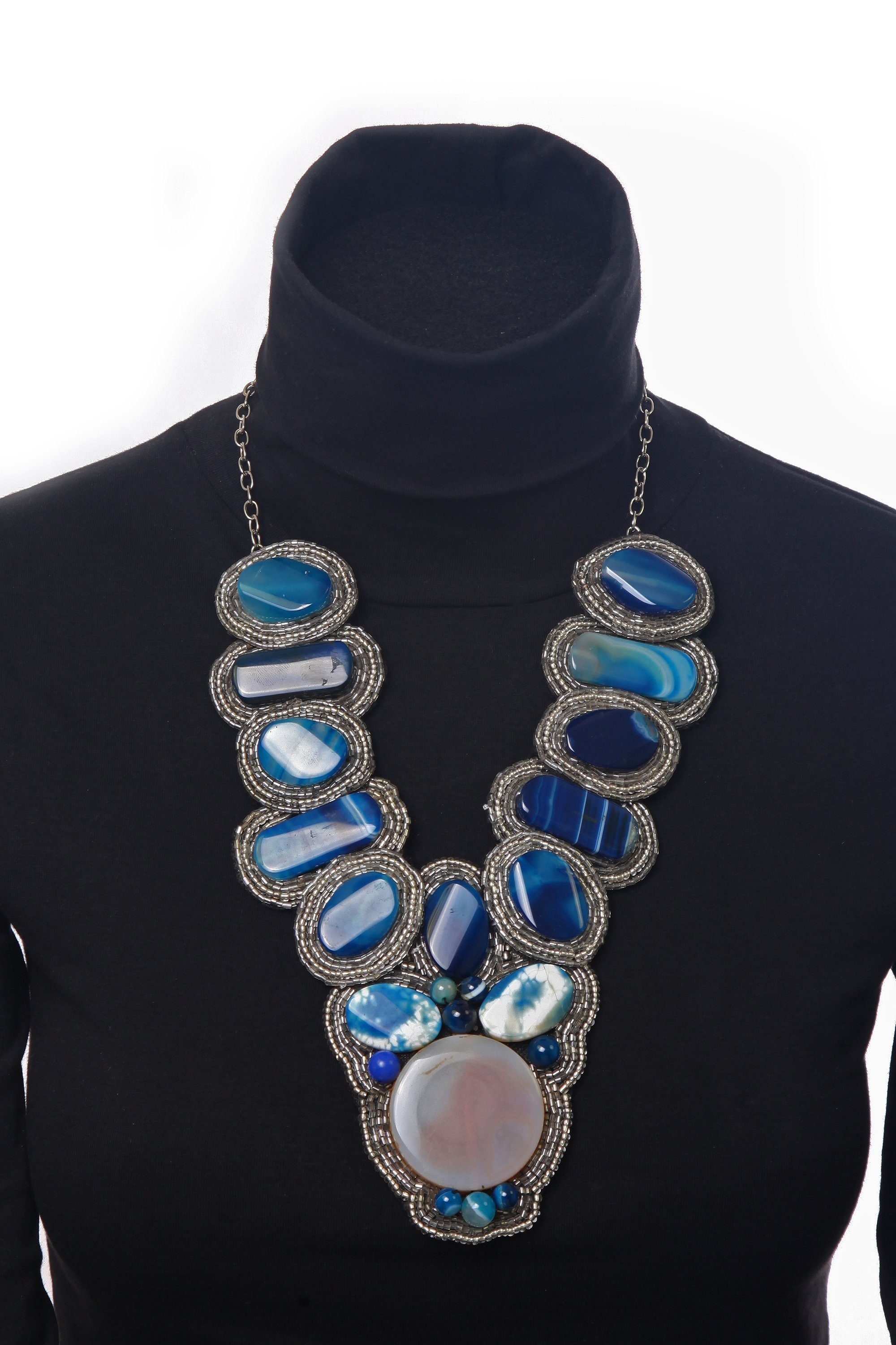 COLLEZIONE ALESSANDRO Statementkette Agate, mit Achaten