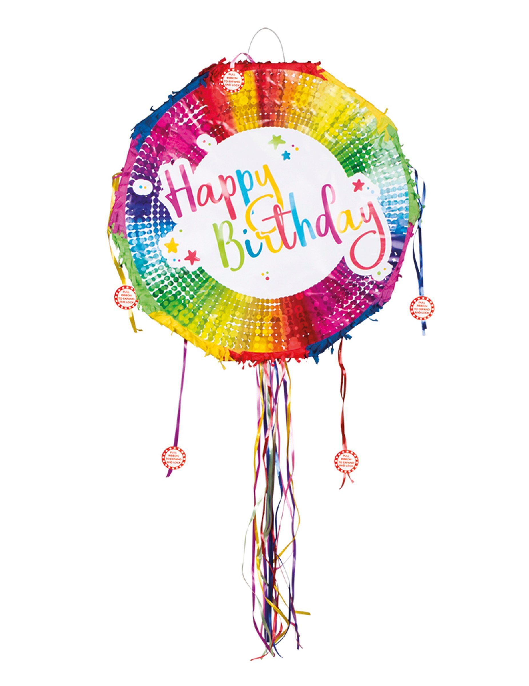 Boland Kostüm Happy Birthday Piñata Partyzubehör bunt 40cm