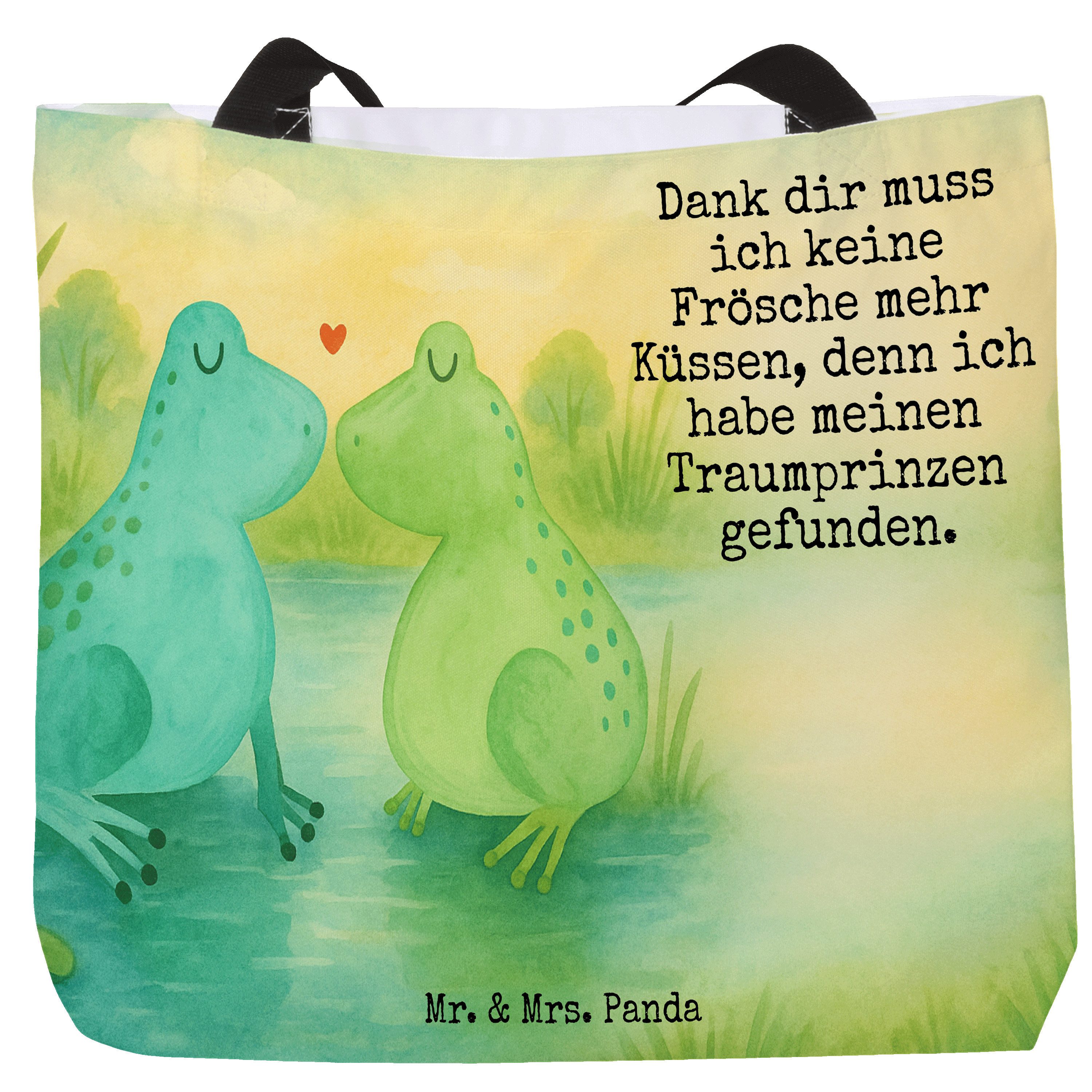 Shopper Frosch Liebe Design, Reisetasche, Weiß, Schultasche, Laptoptasche, Fr