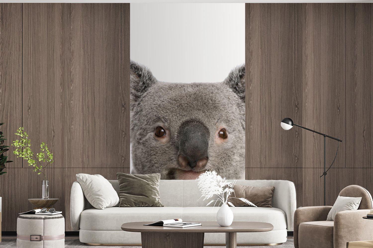 MuchoWow Fototapete Koala - Koala Vliestapete Wohnzimmer Küche, Schlafzimmer Bär Fototapete Mädchen Tiere, Jungen - bedruckt, - - (2 Matt, für St)